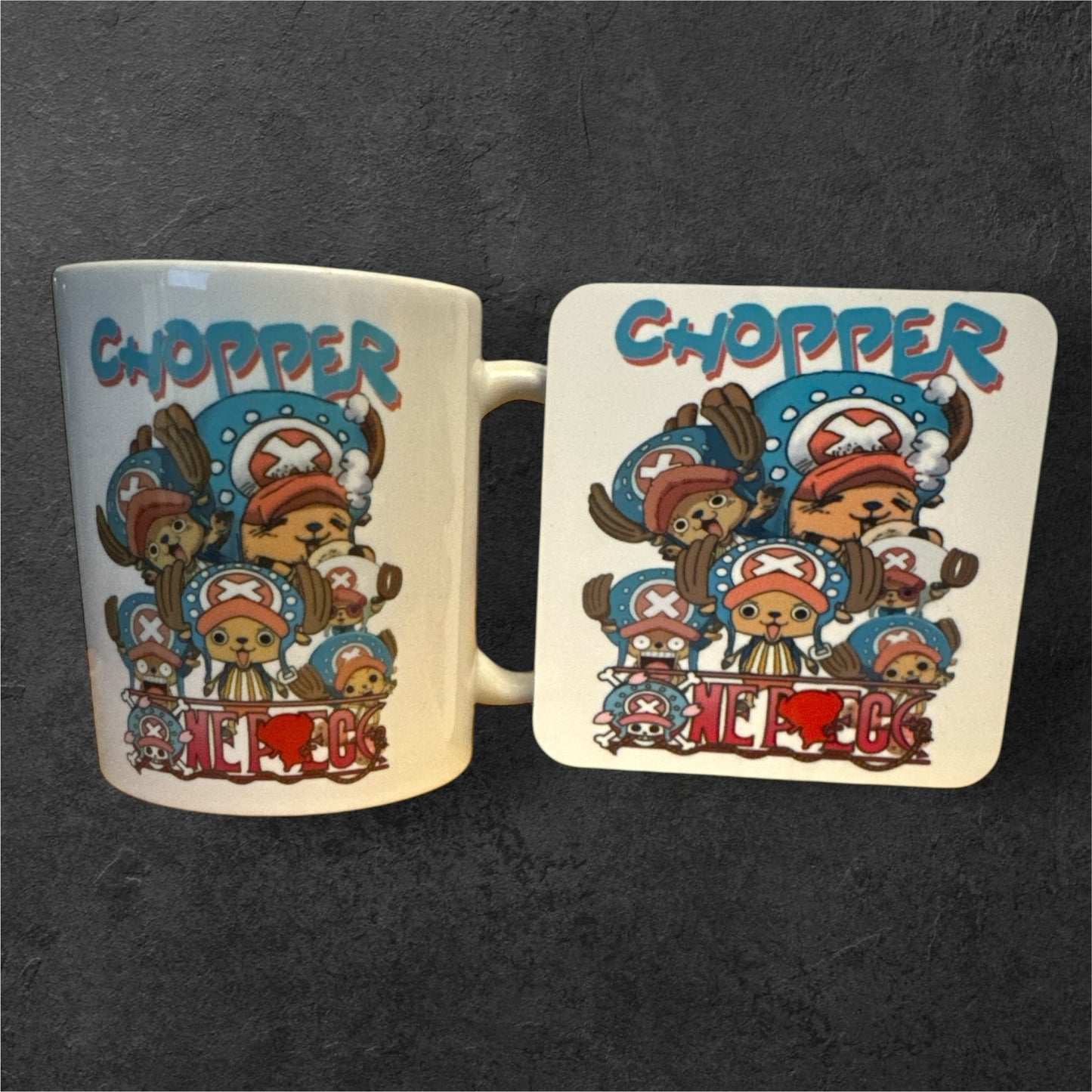 One Piece Chopper cup & coaster set